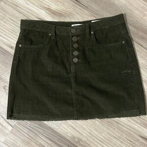 Índigo mini denim green skirt